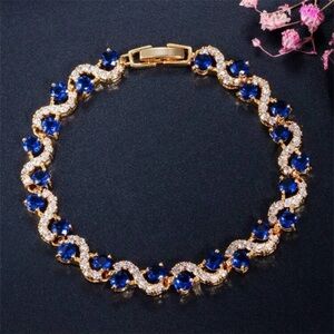 1pc Exquisite Multicolor Wave Crystal Bracelet For Party Banquet Elegant Charm